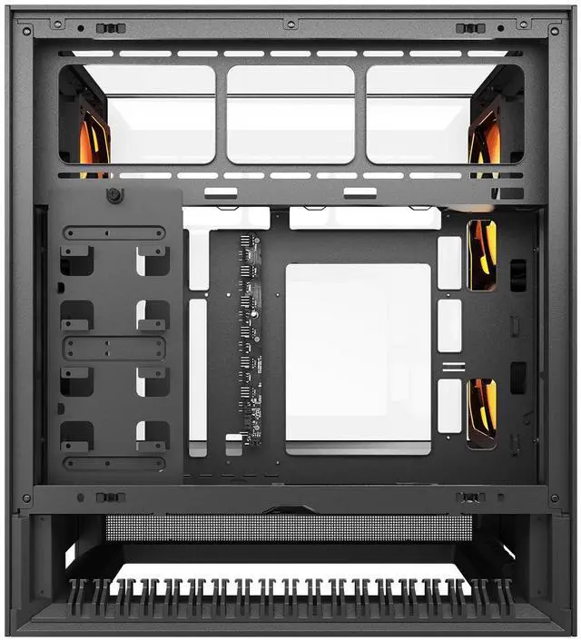 Alt view image 3 of 5 - Cougar OmnyX Mid-Tower ATX Panoramic PC Case, Tempered Glass Design - Black