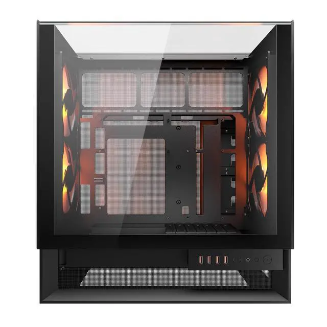Alt view image 5 of 5 - Cougar OmnyX Mid-Tower ATX Panoramic PC Case, Tempered Glass Design - Black