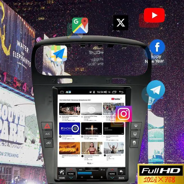 Alt view image 5 of 5 - Android 14 Car Stereo Radio for Dodge Journey 2011-2019 Built-in Carplay/Android Auto 9.7 inch Head Unit Tesla Style IPS Touch Screen with GPS Navigation DSP Bluetooth GPS, FM WiFi +Backup Camera