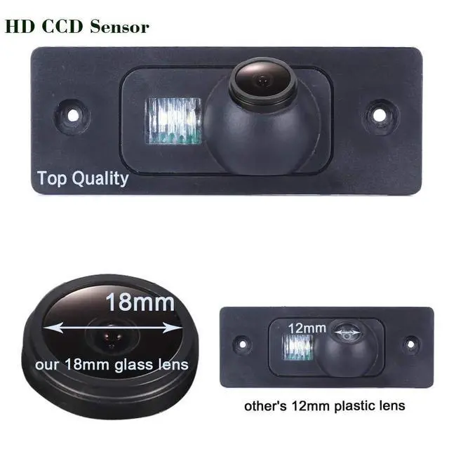 Alt view image 2 of 5 - 1280 * 720 Pixels car Rear View Backup Camera Parking Replacement for Audi TT 8j 2007 Skoda Fabia Combi 2004 Porsche Cayenne EZ 2009 Porsche Cayenne 9PA 2003-2010 Waterproof Night Vision