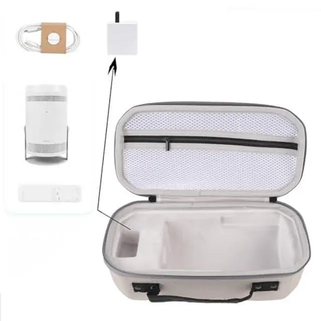 Alt view image 2 of 5 - Hard Travel Case for Nebula Capsule 3 1080P Projector - Shockproof EVA Nylon Protective Carrying Storage Bag with Accessory Compartment (Case Only)