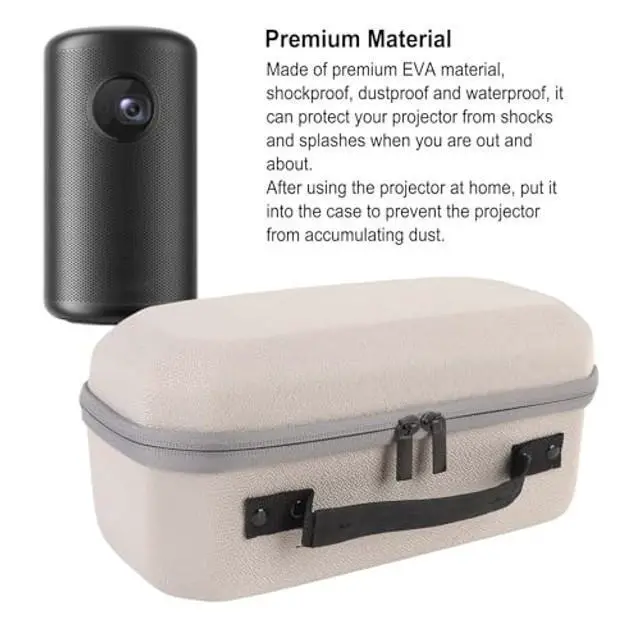 Alt view image 3 of 5 - Hard Travel Case for Nebula Capsule 3 1080P Projector - Shockproof EVA Nylon Protective Carrying Storage Bag with Accessory Compartment (Case Only)