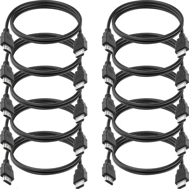 Main image of Spofit 4K HDMI Cable 10 Pack 5ft,18Gbps High Speed HDMI Braided Cord,4K@60Hz, HDR, 3D, Dolby, ARC Compatible with PS5,PS4,HDTV,Blu-ray,Xbox,Laptop