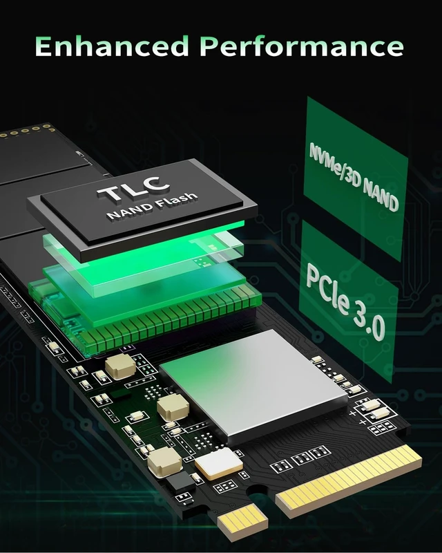 Alt view image 4 of 5 - KEXIN SSD M.2 NVMe Internal SSD 1TB M.2 2280, PCIe Gen 3.0, up to 3500 MB/s Read, 3000 MB/s Write, Internal Solid State Drive Compatible with Laptop,PC,Gaming Black,1TB