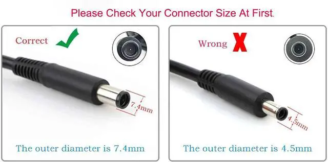 Alt view image 2 of 5 - 65W Charger for Dell S2719DM Monitor LA65NM130/HA65NM130 Power Supply Adapter Cord