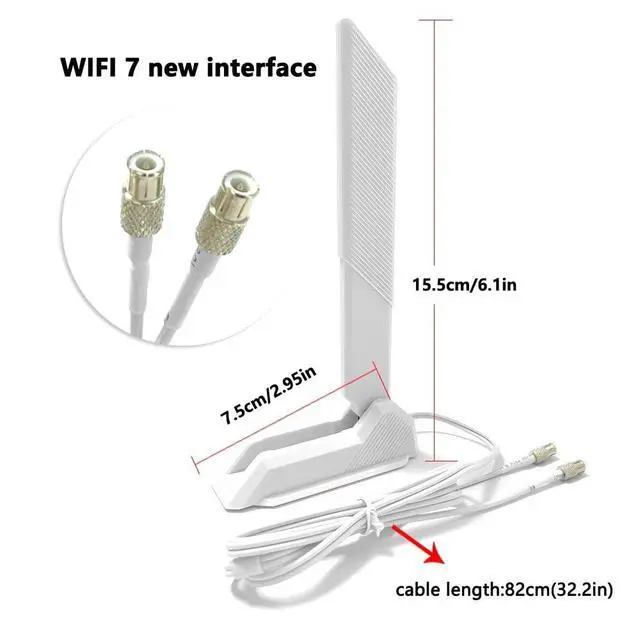 Alt view image 5 of 5 - GinTai WiFi7 6E Tri-Band Antenna 6GHz 5GHz 2.4GHz for MSI MEG Z890 X870E