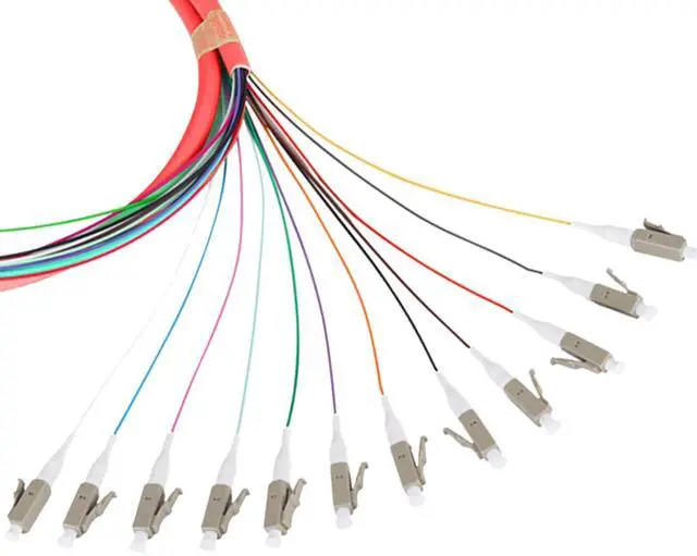 Alt view image 2 of 5 - Xunsomten 12 Strand LC/OM1 Multimode Fiber Optic Pigtail, 4 Packs