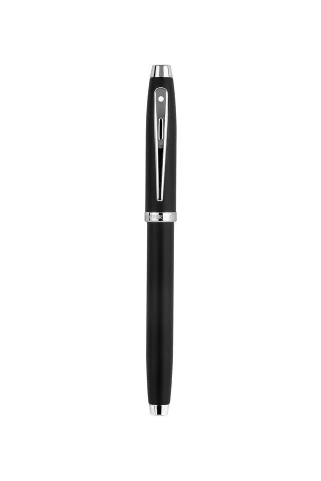 Alt view image 3 of 5 - Sheaffer 100 Nickel Trim Rollerball, Matte Black Cap & Barrel (E1931751-30)