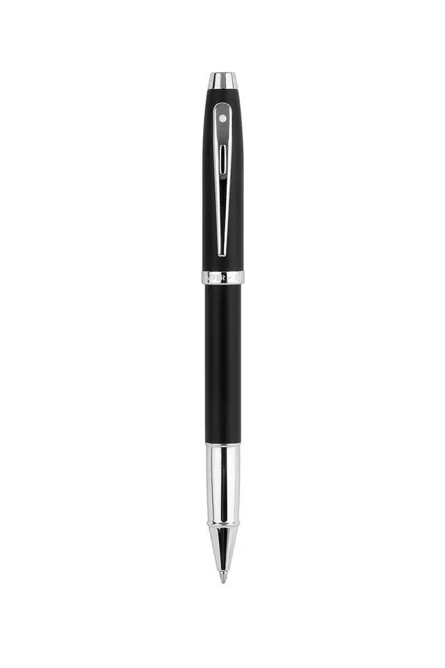 Alt view image 4 of 5 - Sheaffer 100 Nickel Trim Rollerball, Matte Black Cap & Barrel (E1931751-30)