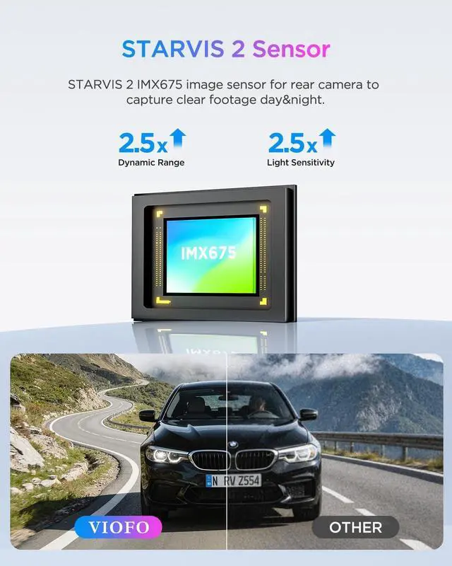 Alt view image 3 of 5 - VIOFO RC420 Rear Camera for VIOFO A329/A329S/A329T Series, 2K 1440P Rear Camera, 6M(19.7ft) Rear Cable Included
