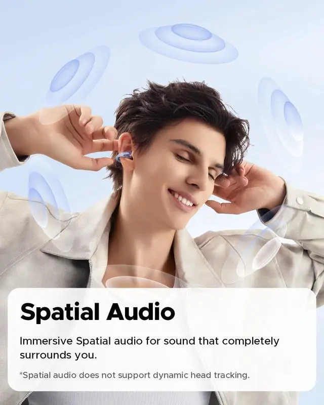 Alt view image 5 of 5 - SoundPEATS PearlClip Pro Clip-on Earbuds in Vibrant Purple, Ultra Comfortable Open Ear Design, Hi-Res Sound, Stable BT 6.0, 24H Battery, IPX5 - Purple