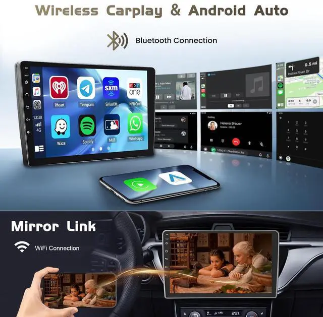 Alt view image 3 of 5 - Android 15 Car Radio for Jeep Cherokee 2013-2018, 10.1 inch Capacitive HD Touch Screen for Cherokee Head Unit with Carplay Android Auto 5G WiFi GPS Bluetooth 5.0 1280 * 720 4+64G