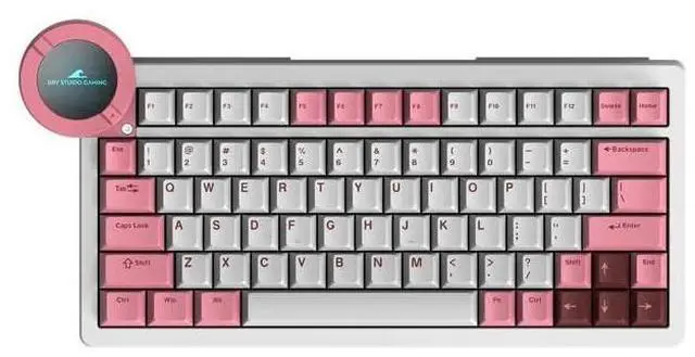 Main image of DRY STUDIO Battleye 74.5 RT HE Magnetic Wired Gaming Keyboard with Mechanical Feel Full Metal Aluminum with Touch Screen and Rapid 4-Mode Switching RGB Lighting & Gaming Accessories - Pink Blaze