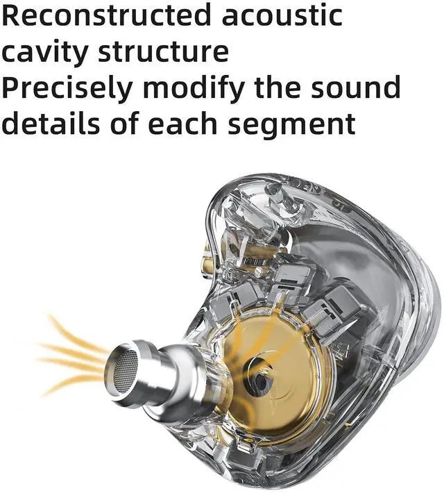 Alt view image 5 of 5 - KZ ZAS in-Ear Headphones Wired Earbuds, IEM Headphones, 8-Unit Hybrid High-Frequency 7BA+ 1DD HiFi Stereo Sound Earphones Noise Cancelling Earbuds(with Mic,Black)