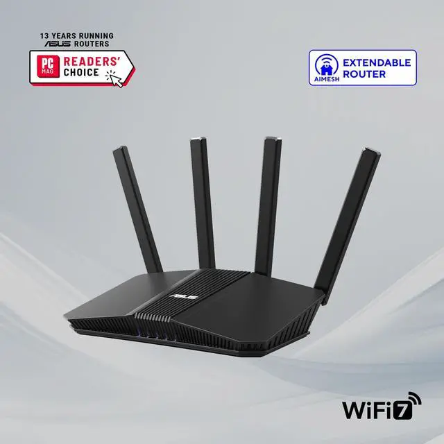 Alt view image 2 of 5 - ASUS RT-BE55 WiFi 7 Router, 3.6Gbps, 2,000 sq. ft., Mesh + VPN Support