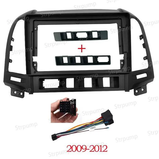 Alt view image 4 of 4 - 9'' Car Radio Stereo Dash Frame Fascia Bezel Panel Compatible for Hyundai Santa Fe IX45 2006 07 08 09 10 11 12 Install Mount Kit