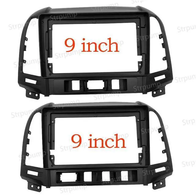 Alt view image 2 of 4 - 9'' Car Radio Stereo Dash Frame Fascia Bezel Panel Compatible for Hyundai Santa Fe IX45 2006 07 08 09 10 11 12 Install Mount Kit