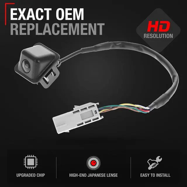 Alt view image 2 of 5 - Rear View Backup Camera, Reverse Park Assist - Compatible with 2014-2020 Chevrolet Impala, 2014 Chevrolet Impala Eco - OEM 23323779, 22740367, 590-110, GM1960113