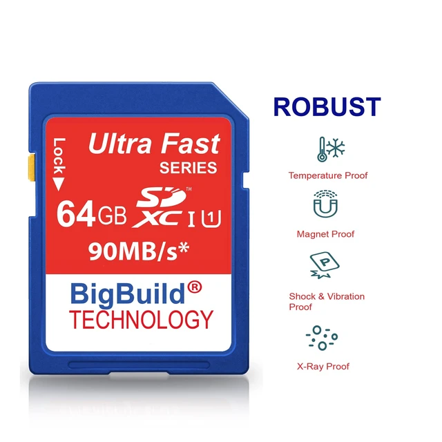 Alt view image 4 of 5 - BigBuild Technology 64GB Ultra Fast SDXC 90MB/s Memory Card Compatible with Canon PowerShot SX60/SX610/SX620 HS, SX70/SX710/SX720/SX730/SX740 HS Camera