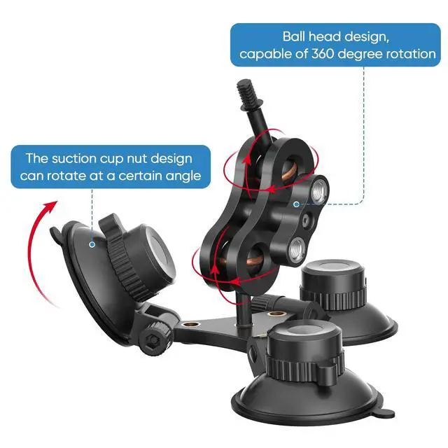 Alt view image 3 of 5 - SYGGDERS Radar Detector Mount, Triangular Suction Cup Mount,Windshield Radar Detector Suction Cup Bracket (for Models with EZ Magnet Connection)