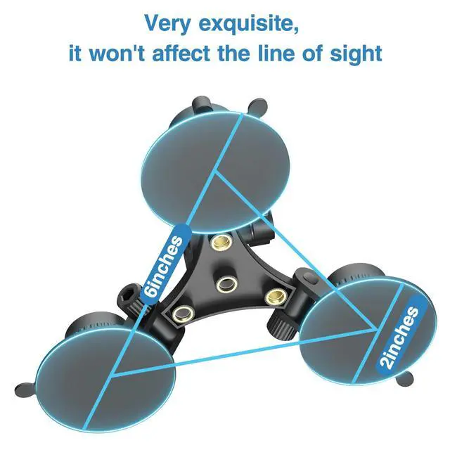 Alt view image 5 of 5 - SYGGDERS Radar Detector Mount, Triangular Suction Cup Mount,Windshield Radar Detector Suction Cup Bracket (for Models with EZ Magnet Connection)