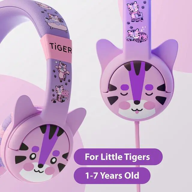 Alt view image 5 of 5 - Kidrox Wired Toddler Headphones for 1-7 Years Old 85dB Volume Limited Baby Headphones for Plane and Car Travel Children Headset for Airplane, iPad and Tablet, Kids Headphone with Cord for Children