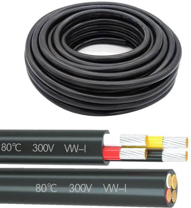 Main image of 22 Gauge 4 Conductor Tinned Copper Electrical Wire Stranded PVC Audio Power Cable Speaker Wire (Red & Black & Yellow & White) 22AWG-4C-80FT