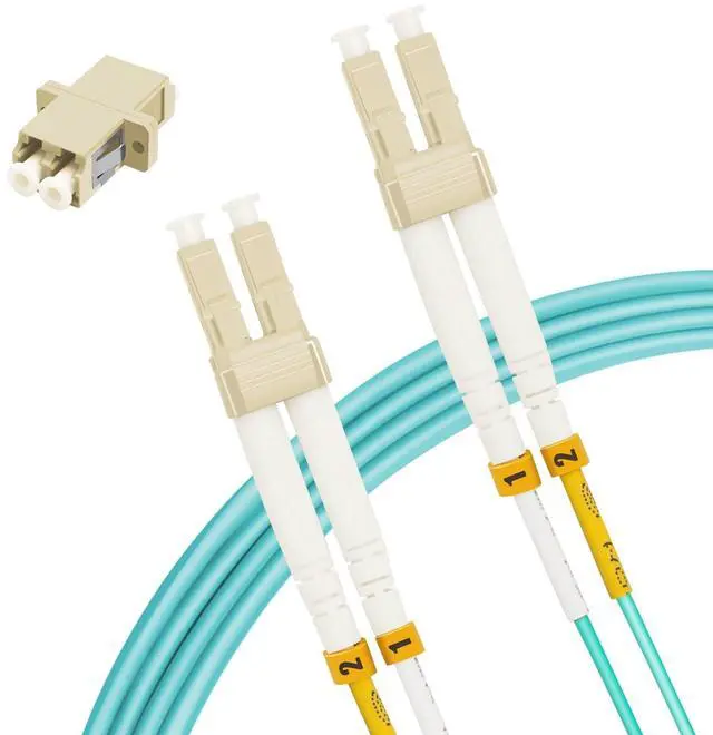 Main image of LUWWZLX 50M(164ft) LC to LC Fiber Optic Cable, Multimode Duplex OM3 50/125m 10G/40G Patch Cord, 2.0mm LSZH Jacket, with LC Coupler
