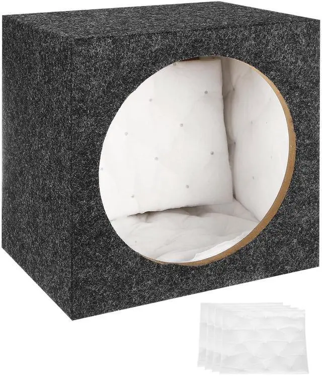 Main image of MECCANIXITY 10 Inch Ported Wooden Speaker Enclosure, Gray Single Vented Subwoofer Box Car Audio Truck Speaker Box for DIY Homes Vehicle Audio Custom Sound Supplies