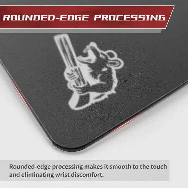 Alt view image 4 of 5 - SIROOLAC Glass Gaming Mouse Pad, 320mm x 360mm, FPS Game, Special Tempered Glass, Durable, 3mm Thick, Accurately and Quickly Target Your Opponents (320mm x 360mm, Black)