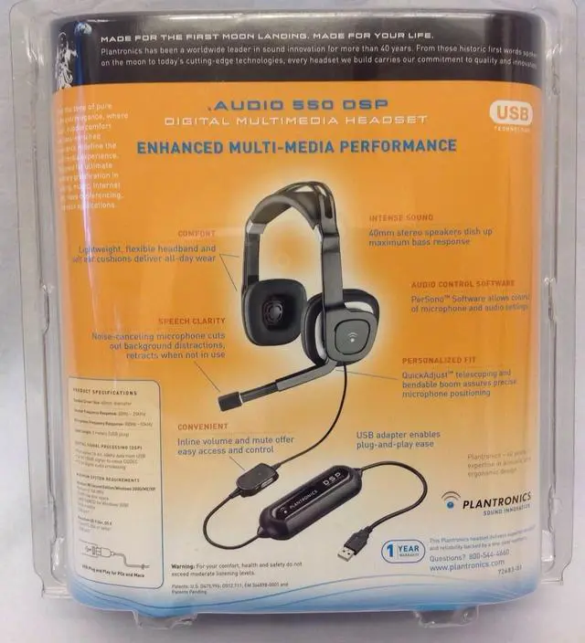 Alt view image 2 of 2 - .Audio 550 DSP Ultimate Performance Headset & Software