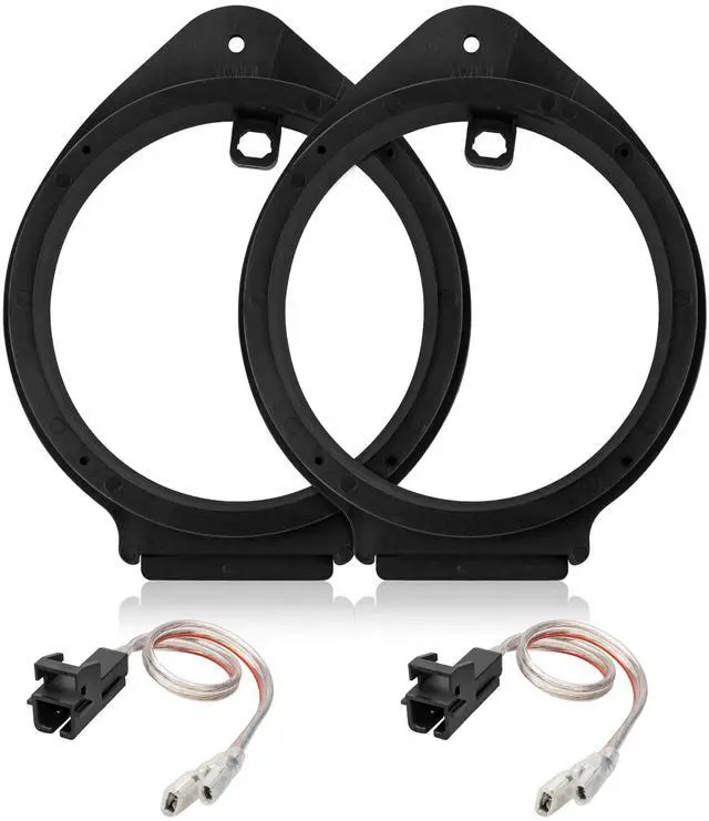 Main image of RED WOLF 6.5" Speaker Adapter Spacer Ring w/Speaker Wiring Harness Plug Replacement for GMC Sierra/Chevy Silverado/Buick 1995-2012, Cadillac 1988-1999 Aftermarket Door Speaker Adapter Bracket Kit