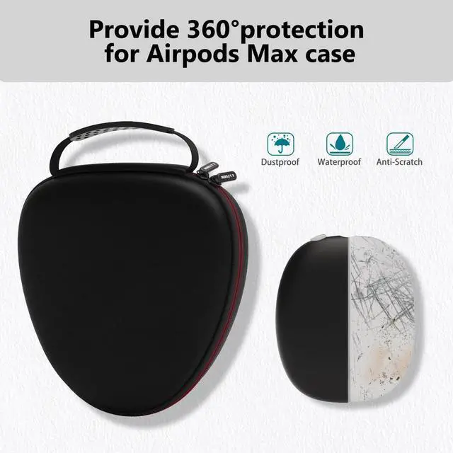 Alt view image 5 of 5 - Case Compatible with AirPods Max with Apple AirPods Max Ear Cups and Headband Silicone Covers, Smart Sleep Mode Headphone Case and Accessories, Purple