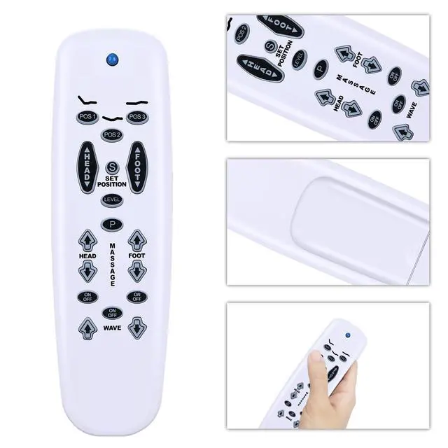Alt view image 4 of 5 - RYQIF Replacement Remote Control for Flex Fit Plus/Sealy Adjustable Beds/Leggett & Platt E95/Tempurpedic Lifestyles S-Cape E95 Leggett and Platt Basis C3 Adjustable Bed-White