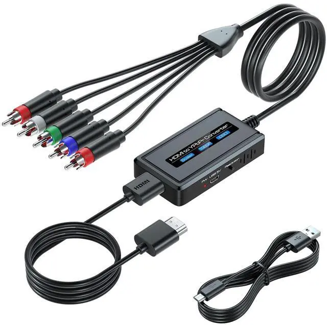 Main image of HDMI to Component Converter Cable with Scaler Function, 1080P HDMI to YPbPr Scaler Converter Supports 1080i HD Input for Old TVs