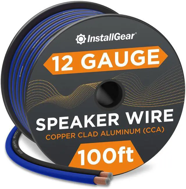 Main image of InstallGear 12 Gauge Speaker Wire (100ft - Blue/Black) - Car & Home Speaker Cable for Stereos, Theater, Radio, Outdoor Use