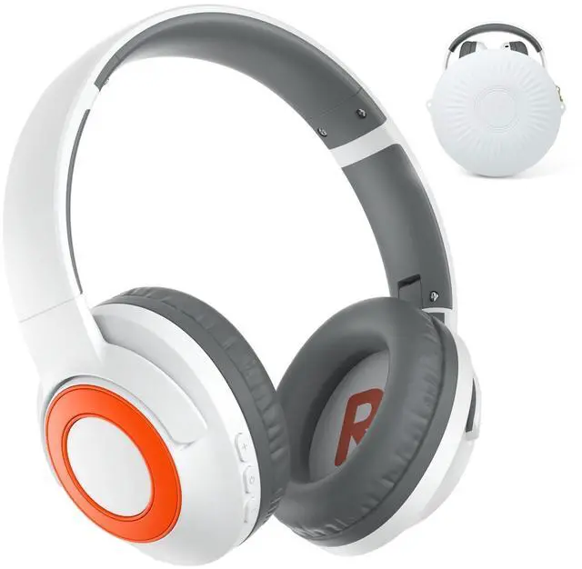 Main image of TONOSHARK Kids Bluetooth Headphones with ANC, Wireless Over-Ear Headset for Boys and Girls, Foldable & Adjustable, Ideal for School, Travel and Online Learning (White)
