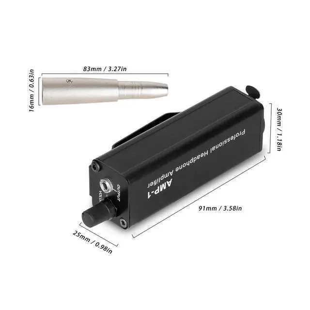 Alt view image 2 of 5 - XLR to 3.5mm Headphone Amplifier Converter Volume Controller for Professional Audio and Portable Devices