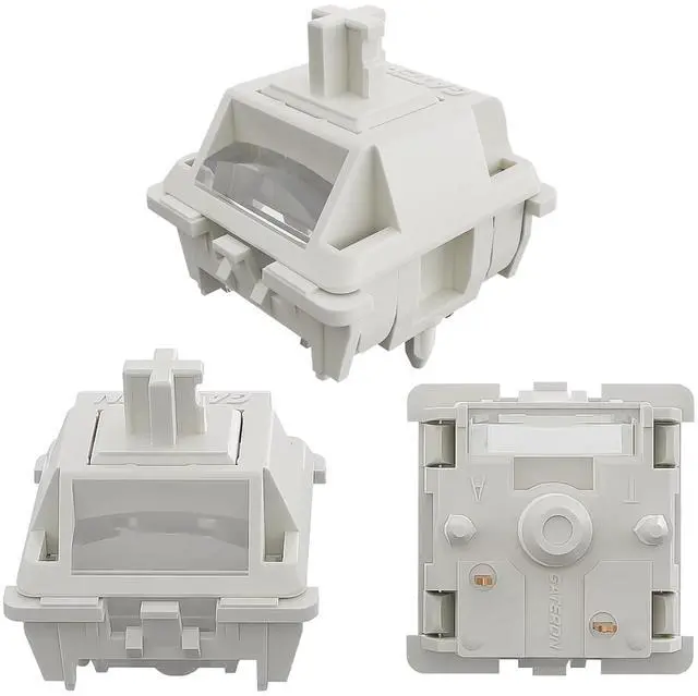 Main image of Gateron Smoothie Keyboard Switches,5-Pin Linear Creamy Switches pre lubed,40gf White Keyboards Switches Full POM,RGB LED,Suitable for MX Mechanical Keyboards(72PCS,White)