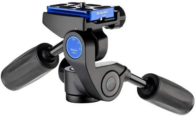 Main image of Benro 3-Way Arca Tripod Head, Independent Movement in 3 Ways, Allows Precise Positioning, Arca-Swiss Compatible QR Plate, 11 lb. Capacity- Black (HD1A)