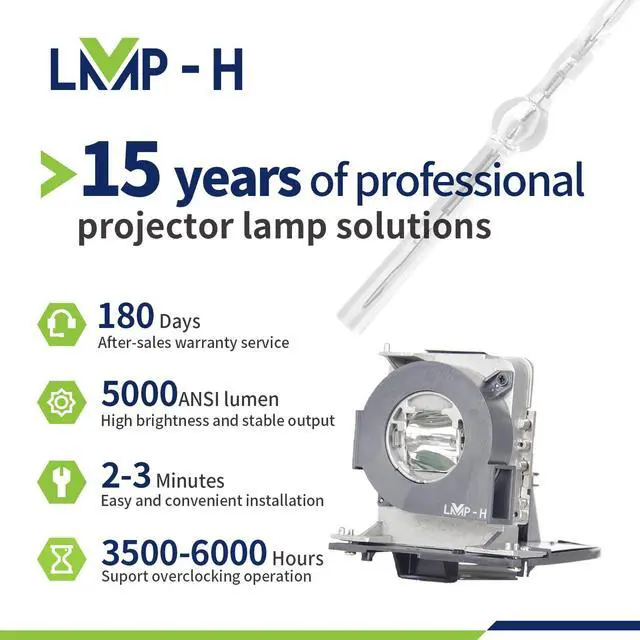 Alt view image 3 of 5 - LMP-H NP39LP Replacement Projector Lamp Bulb for NEC P502H P502W NP-P502H NP-P502W NP-P502HJD NP-P502WJD with Housing