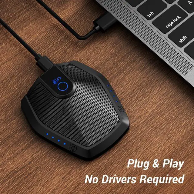 Alt view image 4 of 5 - TONOR Conference Microphone with AI Noise Canceling, USB Mic for Teleconference, Condenser Mic for Work at Home, Volume Adjustment, Compatible with Windows and Mac, Desktop PC and Laptop, G11 PRO