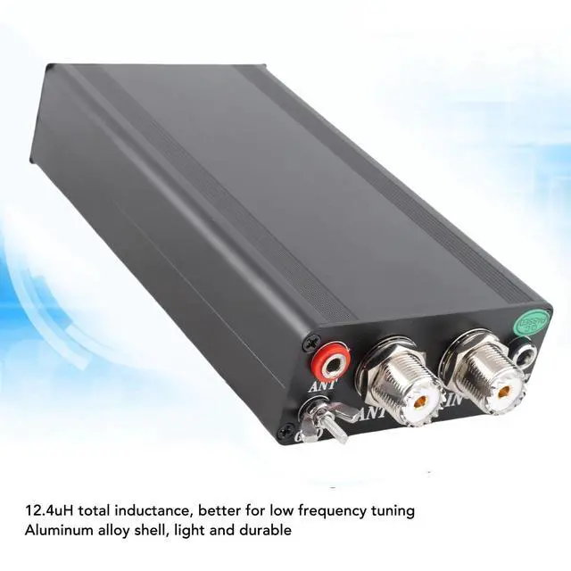 Alt view image 3 of 5 - Depisuta Antenna Tuner, ATU-130 Automatic Antenna Tuner 1.850MHz 200W Micro Shortwave Antenna Tuner Aluminum Alloy Shell Shortwave Automatic Antenna Tuner with OLED Display for Home Use