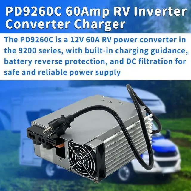 Alt view image 3 of 5 - PD9260C 12V 60 Amp RV Power Converter Compatible with in-teli Power 9200 Series Converter/Charger with Built-in Charge Wizard, for RV Camper Caravans Replace# PD9260 PD9260CV
