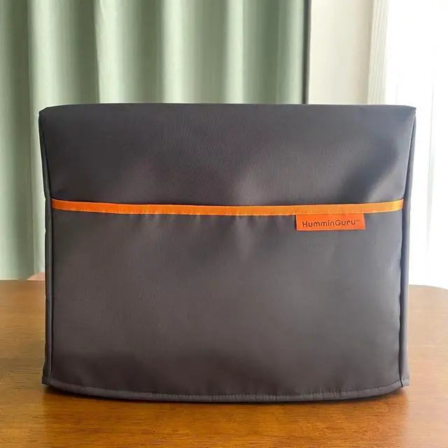 Alt view image 2 of 5 - HumminGuru Premium Dust Cover with Front Pocket for HG01 & NOVA Ultrasonic Vinyl Record Cleaner- Store 7/10 Record Adapters & Vinyl Record Cleaning Kit (Grey)
