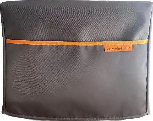 Main image of HumminGuru Premium Dust Cover with Front Pocket for HG01 & NOVA Ultrasonic Vinyl Record Cleaner- Store 7/10 Record Adapters & Vinyl Record Cleaning Kit (Grey)