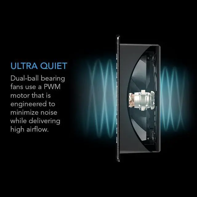 Alt view image 4 of 5 - AC Infinity AIRFRAME T7 Black, High-Airflow Cooling Fan System 17", Exhaust Airflow, for AV Equipment Rooms, Closets, and Enclosures