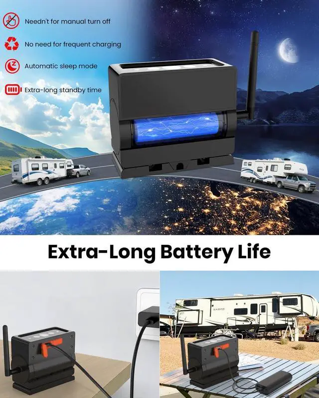 Alt view image 5 of 5 - AUTO VOX Wireless Backup Camera Magnetic:Portable No Wiring 1 Min Install Trailer Hitch Camera,2-Channel HD 1080P Car Monitor & IR Night Vision Back Up Camera Systems for Truck,RV (7.2 inch)