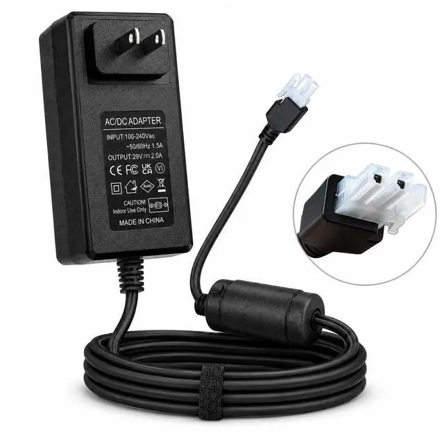 Main image of MSMJSFA 29V 2A Standing Desk Power Cord, 2-Pin Power Supply Adapter Compatible with Claiks P1.01.001/P101001 40/48/55/63 Inch Electric Desk, YH-K290018-C Charger Replacement