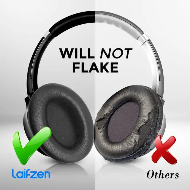 Alt view image 4 of 5 - Lambskin XM3 Earpads for Sony WH-1000XM3 Headphones Replacement 1000 XM 3 Real Sheepskin Leather Ear Pads Cushions Earmuffs Cups Covers (Silver)